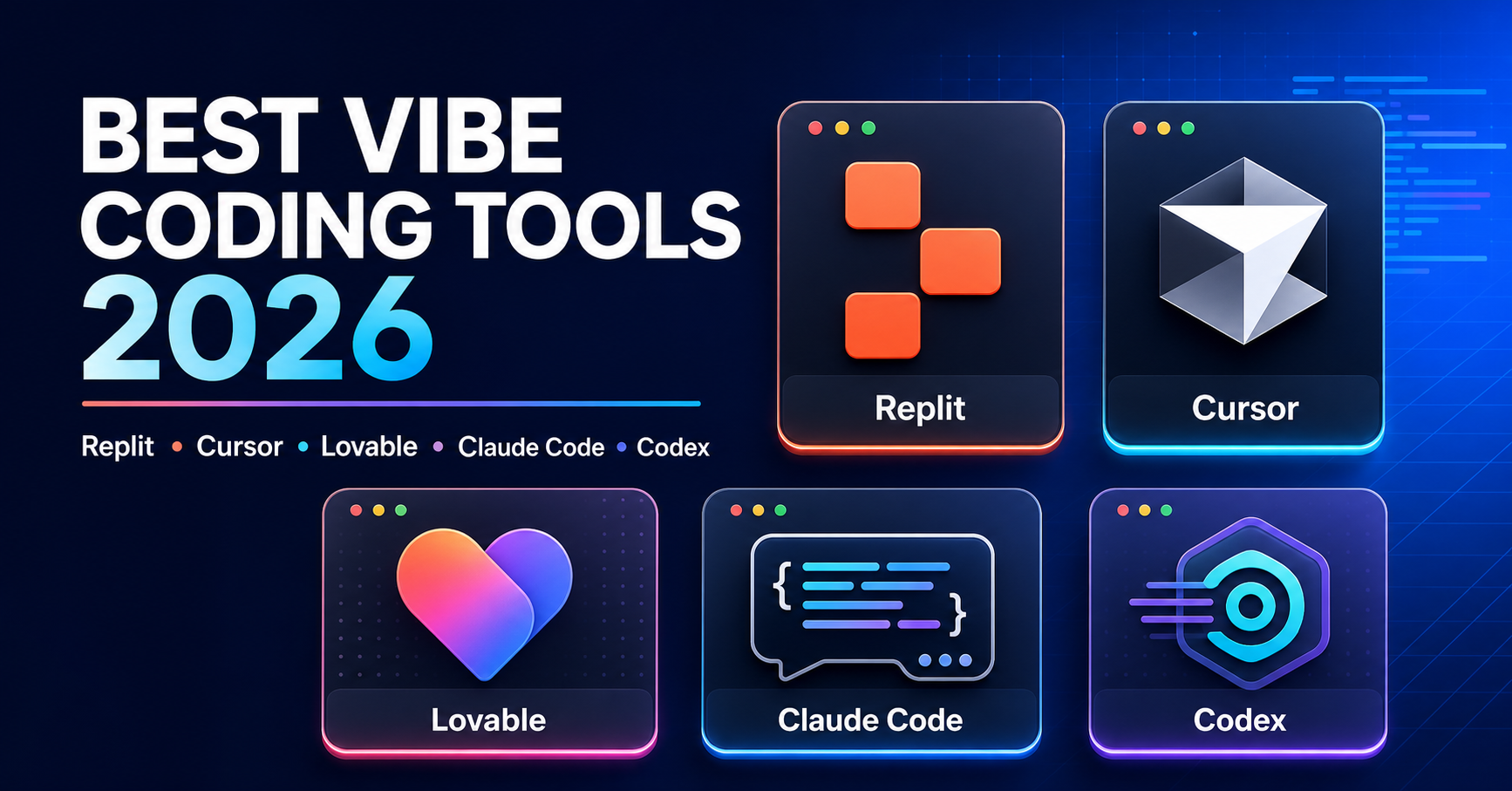 Compare Replit, Cursor, Lovable, Claude Code and Codex by ease of use, coding skills, deployment, pricing and the best use case for each